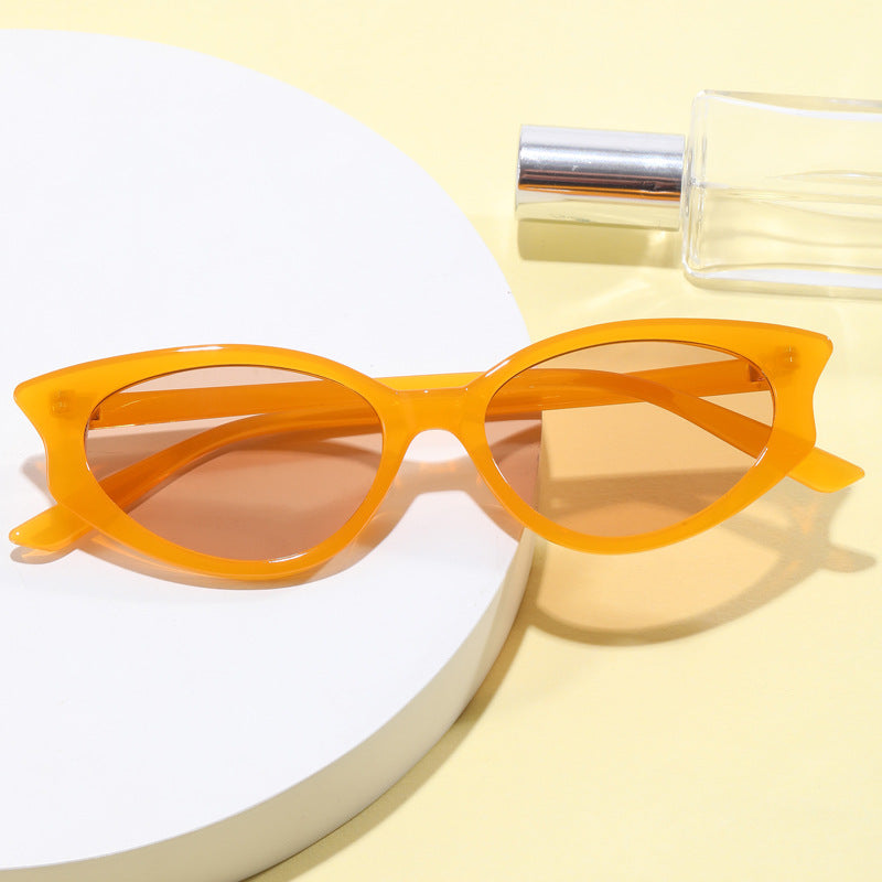 Damen Katzenaugen Sonnenbrille mit transparentem Rahmen Brehn