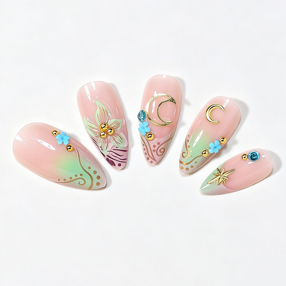 Künstlerisches Stiletto-Nageldesign Brehn
