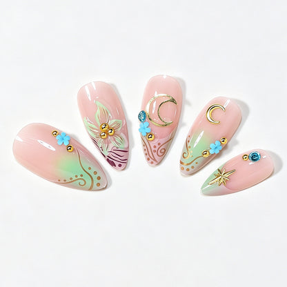 Künstlerisches Stiletto-Nageldesign Brehn