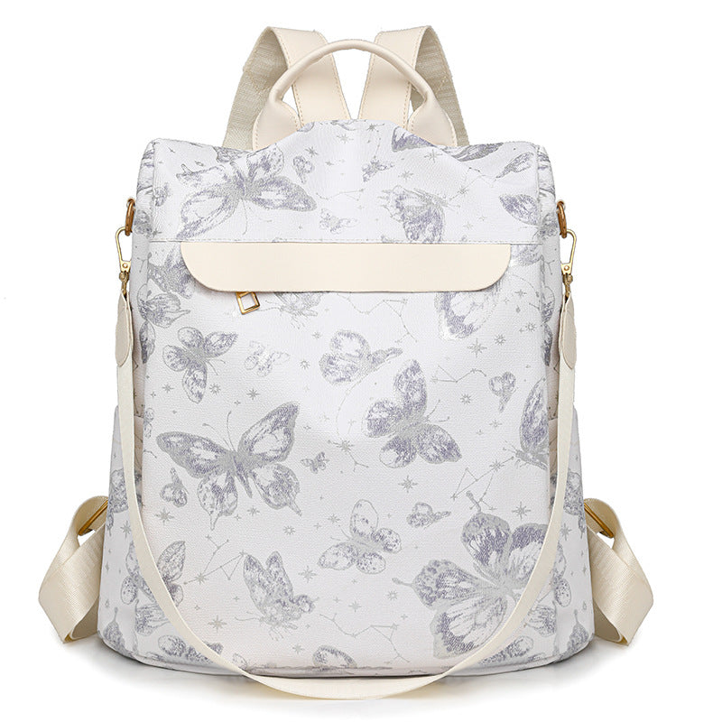 Rucksack mit Elegantem Schmetterlingsmotiv und Praktischen Fächern Brehn
