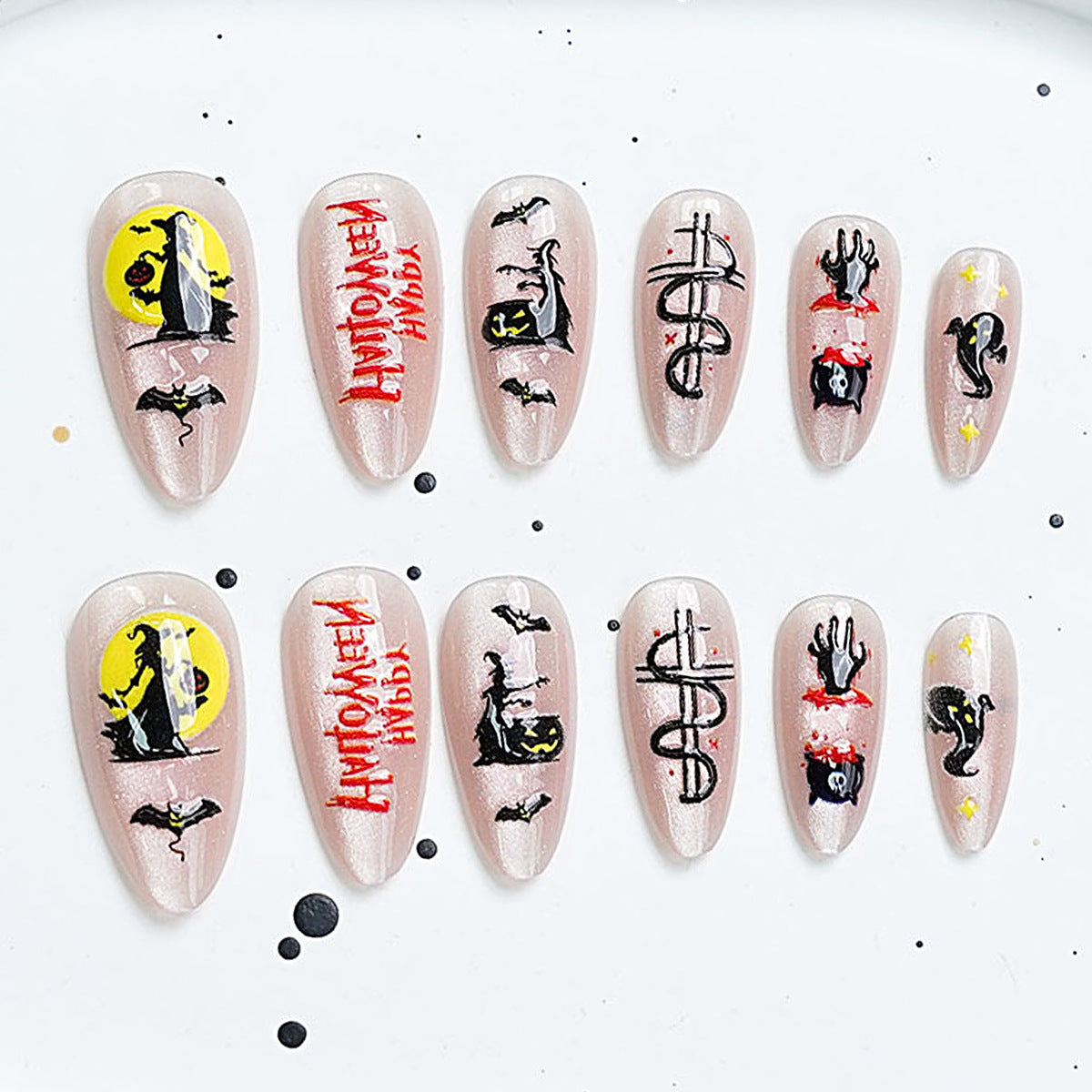 Halloween-Themen Nagelkunst Set Brehn