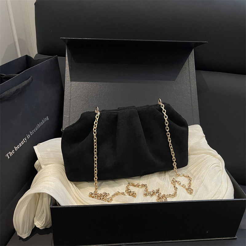 Elegante Wildleder Mini Schultertasche