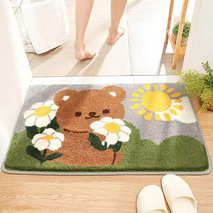 Süßer Hase-Themen Plüsch Badezimmer Teppich