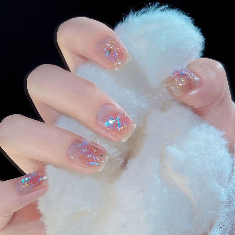 Press-On Nail Design Set mit künstlerischen holografischen Elementen Brehn