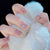 Press-On Nail Design Set mit künstlerischen holografischen Elementen Brehn