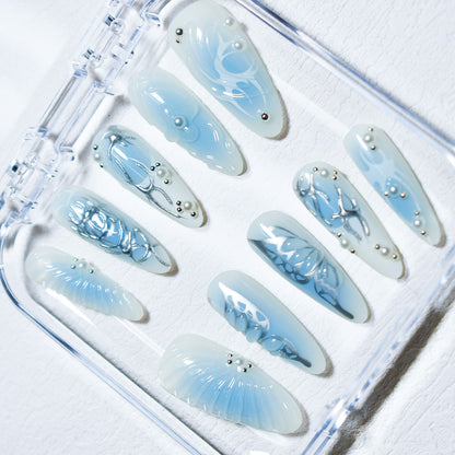 Künstlerisches 3D-Acryl-Nageldesign Brehn
