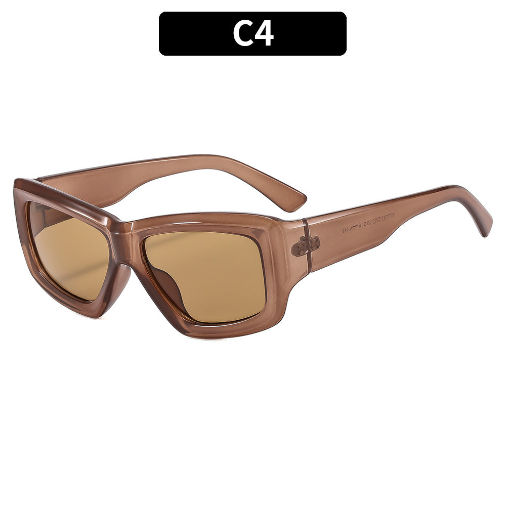 Retro-inspirierte dicke Rahmen-Sonnenbrille