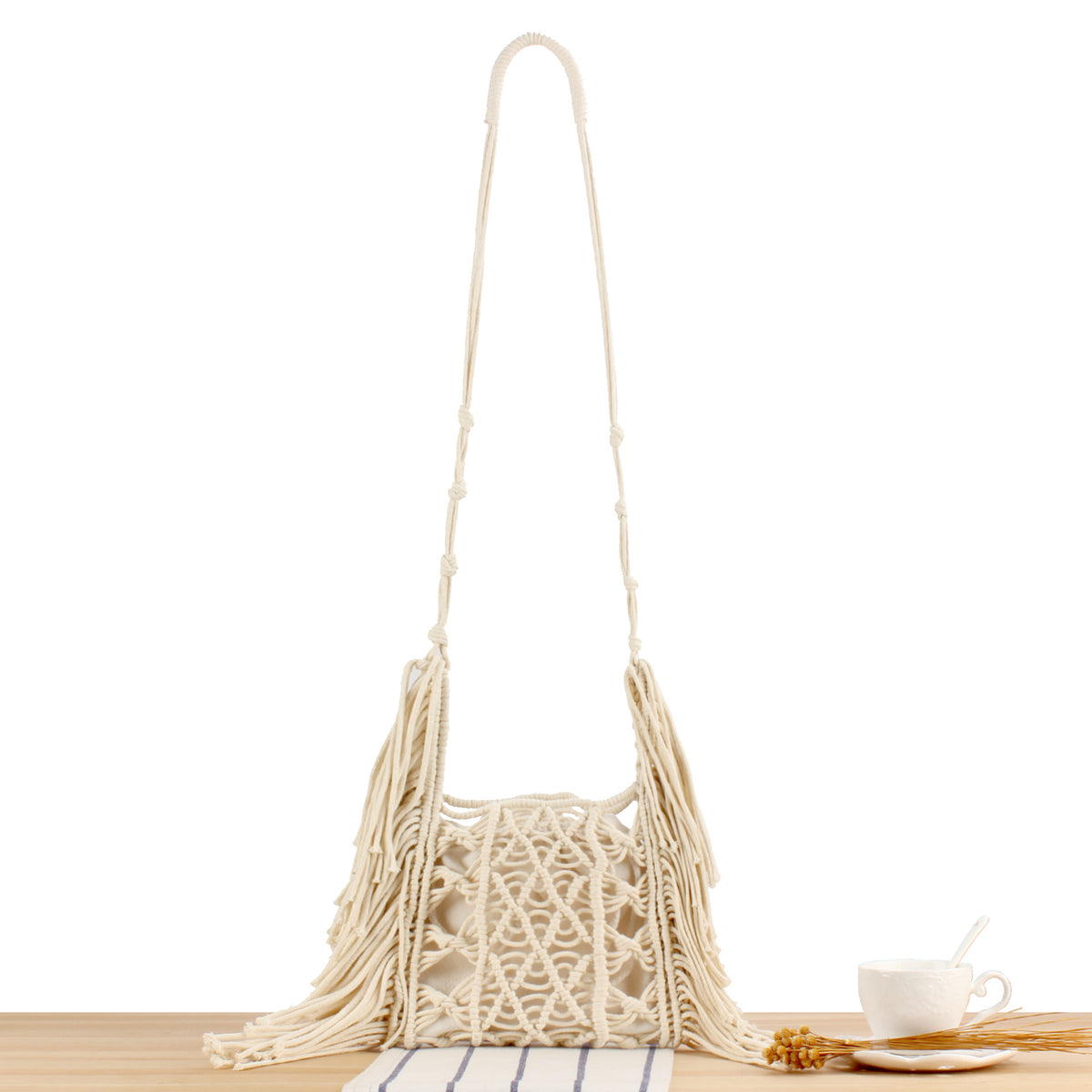 Handtasche mit Kunstvollem Makramee-Design Brehn 1784182970