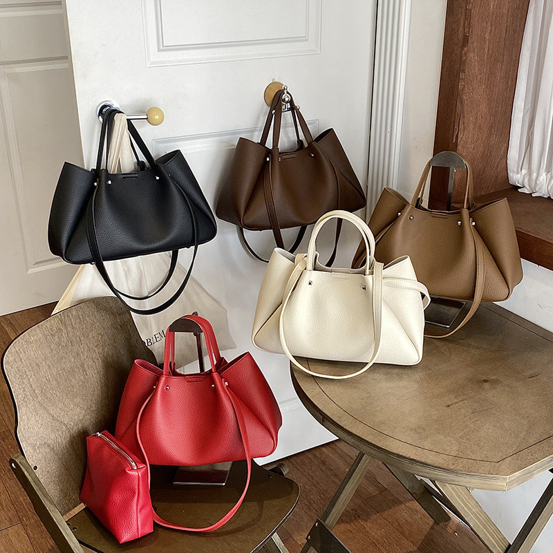 Vielseitige Leder Tote Bag