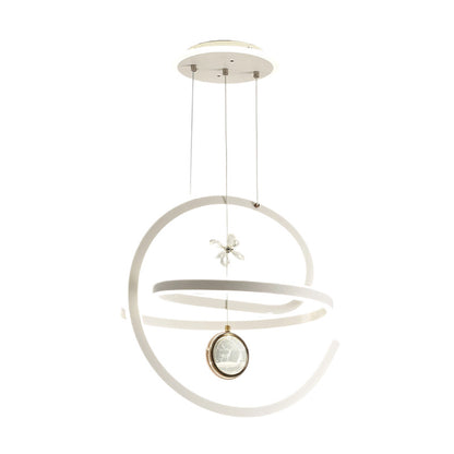 Moderne Spiral-LED-Pendelleuchte