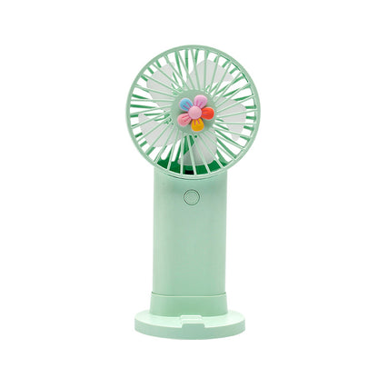 Damen Tragbarer Handventilator mit verspieltem Blumen-Design Brehn
