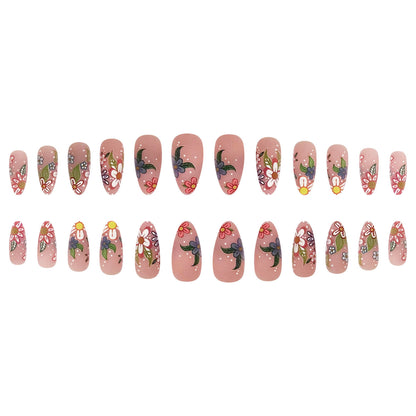 Kunstnagelset mit bunten Blumenmotiven Brehn