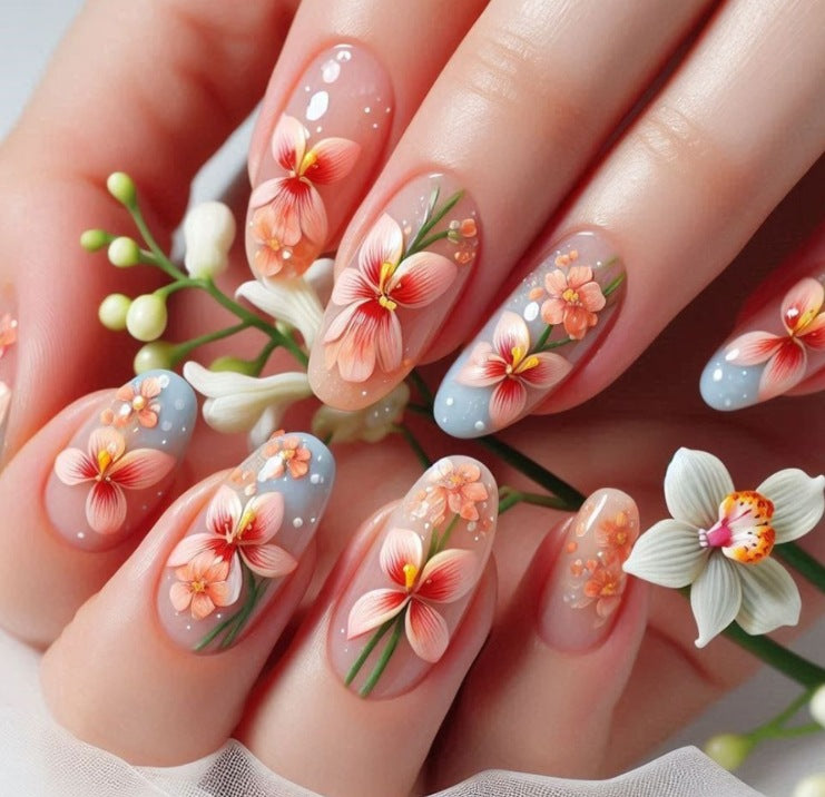 Florale Kunst Acryl-Nagelverstärkungen Brehn