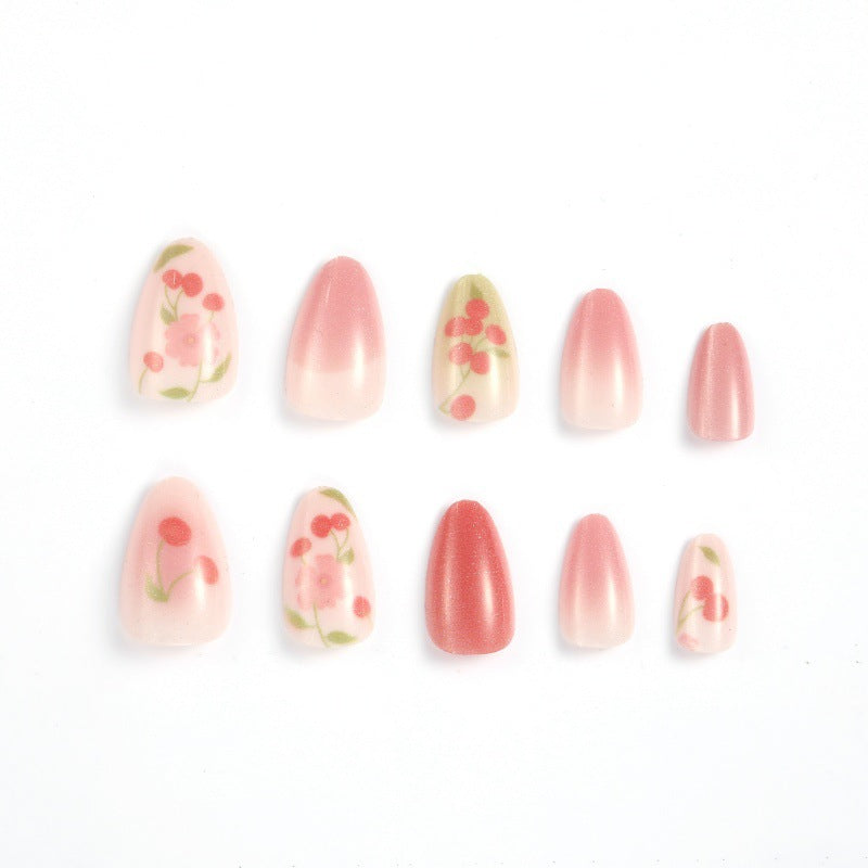 Kreatives Kunstnagelset mit Kirsch-Design Brehn