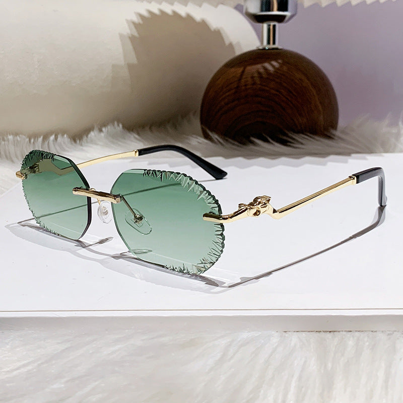 Damen extravagante Sonnenbrille mit blumenförmigem Design und hochwertigem UV-Schutz Brehn
