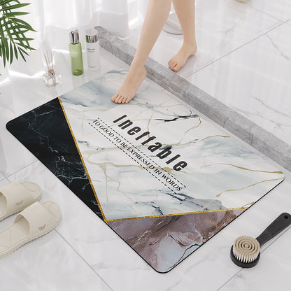 Elegante Marmor Design Badezimmermatte Brehn