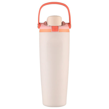 Unisex nan doppelwandige Vakuum-Trinkflasche aus Edelstahl mit Einhand-Klickverschluss und Tragegriff Brehn