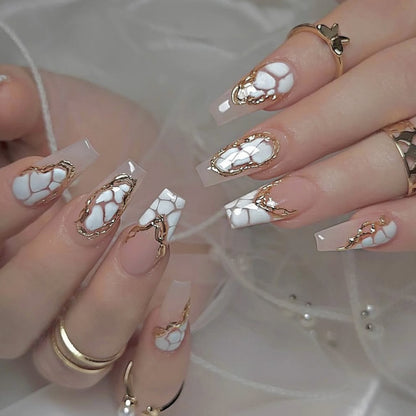 Marmor Effekt Stiletto Nagel Kunst Erweiterungen Brehn