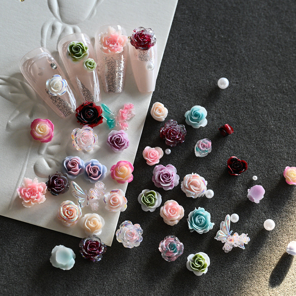 Dekorative Nagelkunst Florale Verzierungen