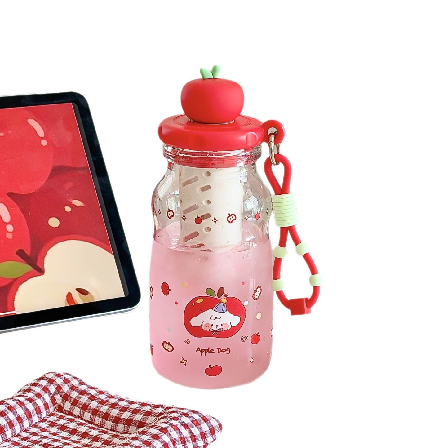 Damen kreative Trinkflasche mit Obstmotiv Brehn
