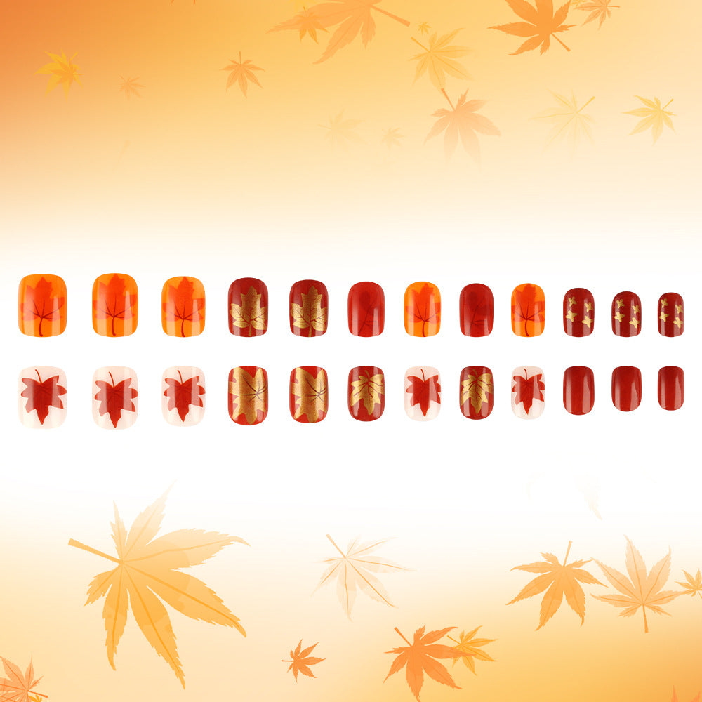 Herbstlaub Design Gel Nagelkunst Brehn