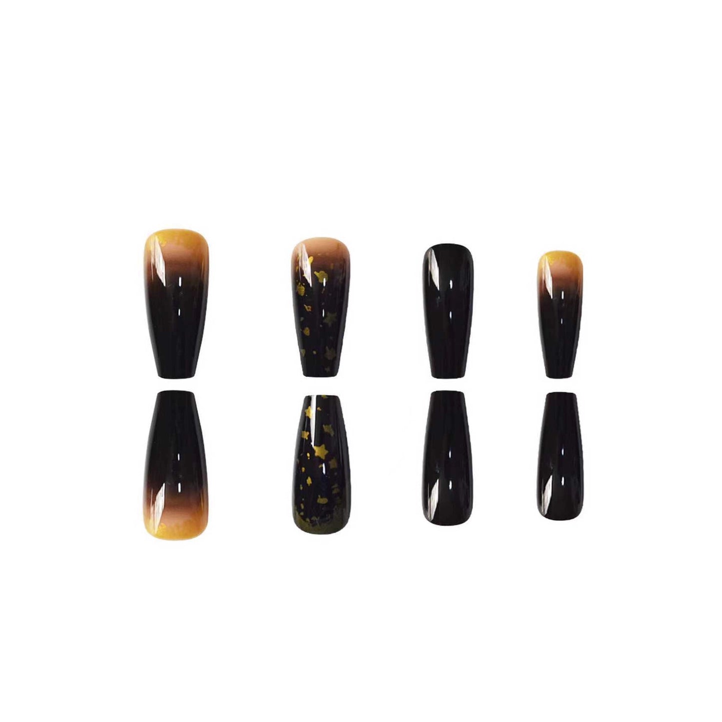 Glamouröse von einem sternenklaren Nachthimmel inspirierte Press-On Nagelset Brehn