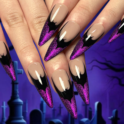Kunstvolle Nagelverlängerungen mit kreativen Augen-Design Brehn