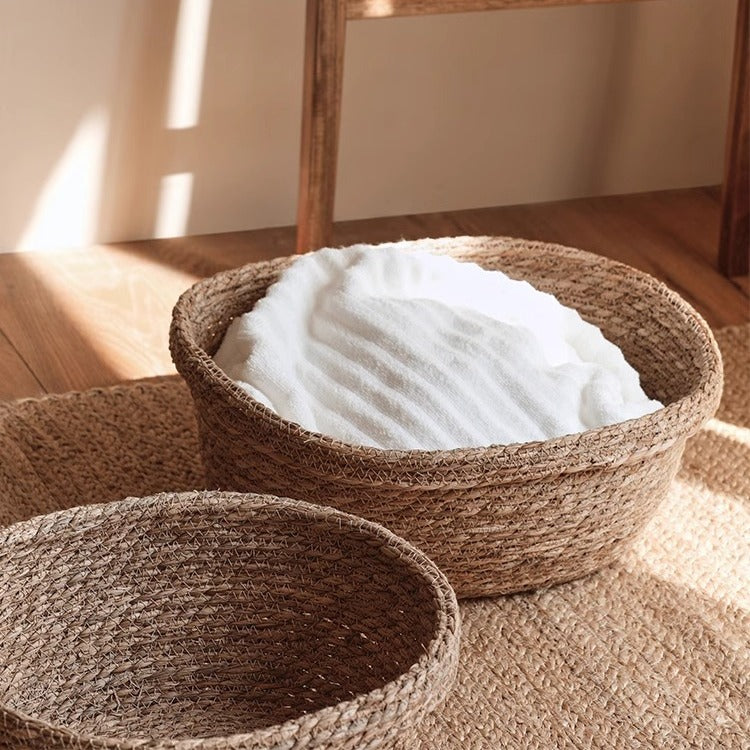 Handgefertigter Aufbewahrungskorb Aus Naturmaterialien Brehn