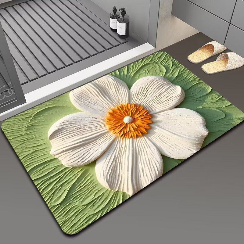 Blumenmotiv Rutschfeste Badematte Brehn