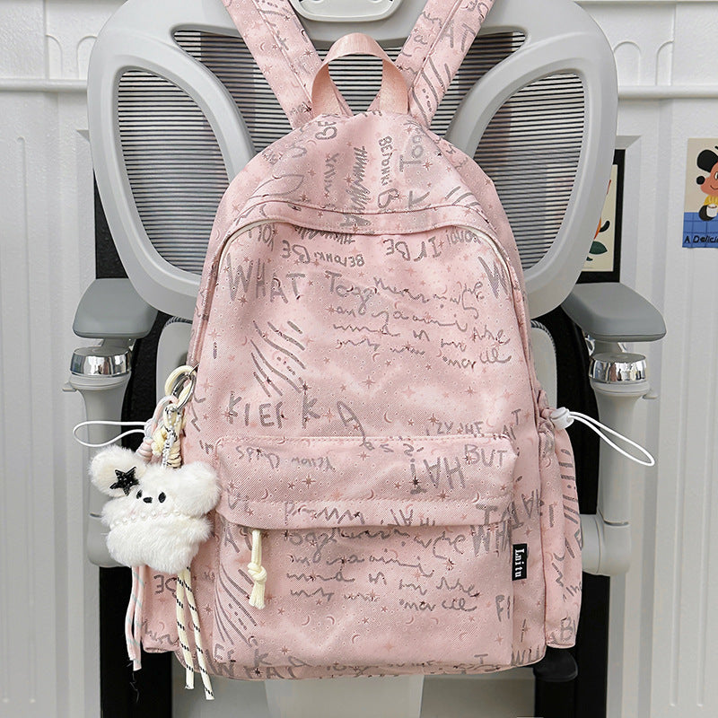 Trendy Script Druck Rucksack Brehn