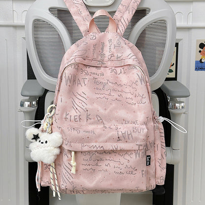 Trendy Script Druck Rucksack Brehn
