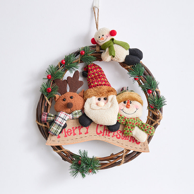 Weihnachtskranz mit Lichtern Brehn
