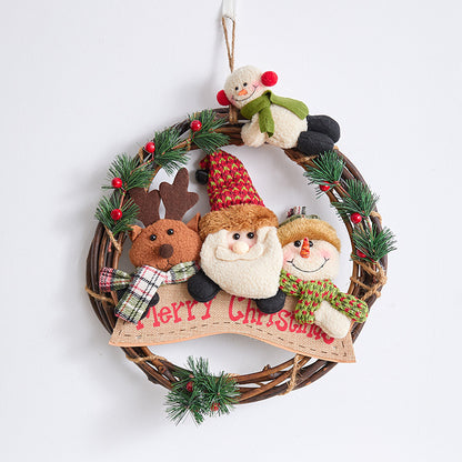 Weihnachtskranz mit Lichtern Brehn