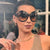 Damen extravagante Cat-Eye Sonnenbrille mit geschwungenem Rahmen Brehn