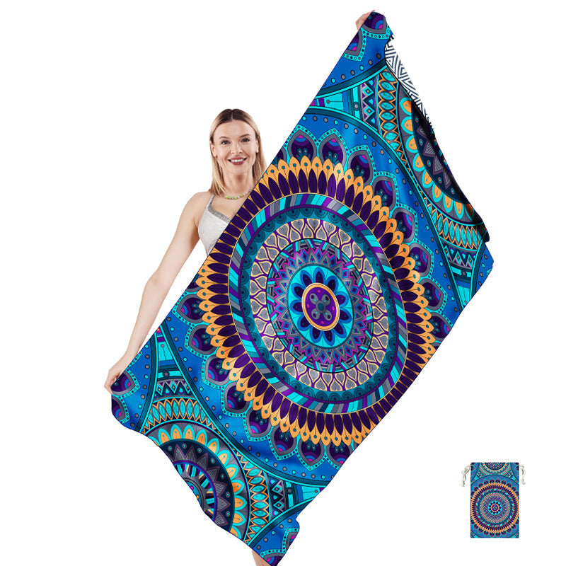 Multifunktionales Strandtuch im kreativen Mandala-Design Brehn