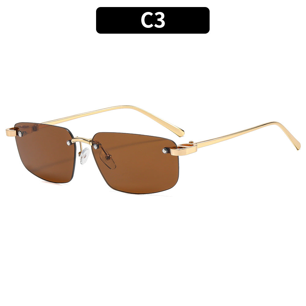 Minimalistische rechteckige Sonnenbrille