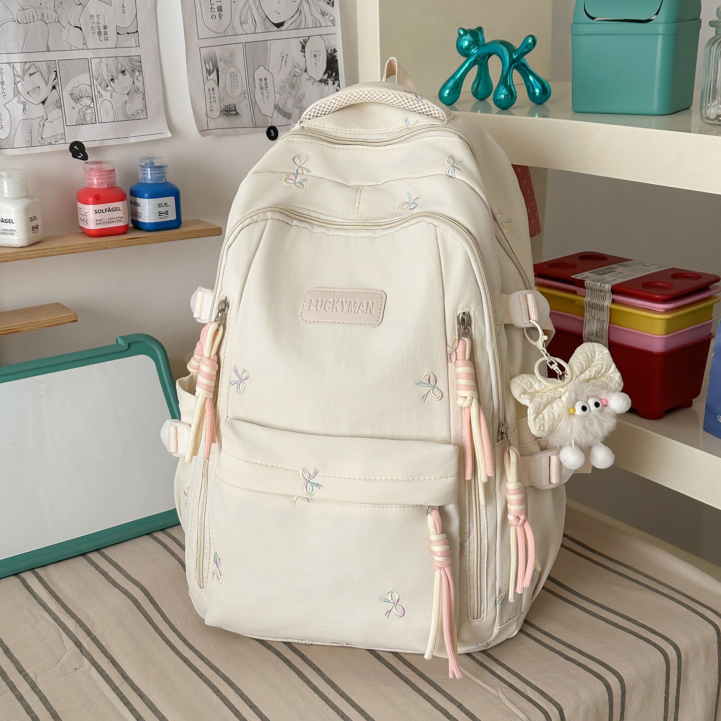 Besticketer Multi-Taschen Schultasche