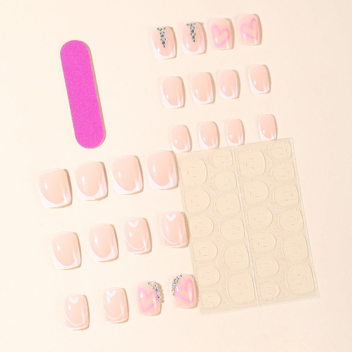 Herz-Akzent-Gel-Nagelkunst-Verlängerungen Brehn