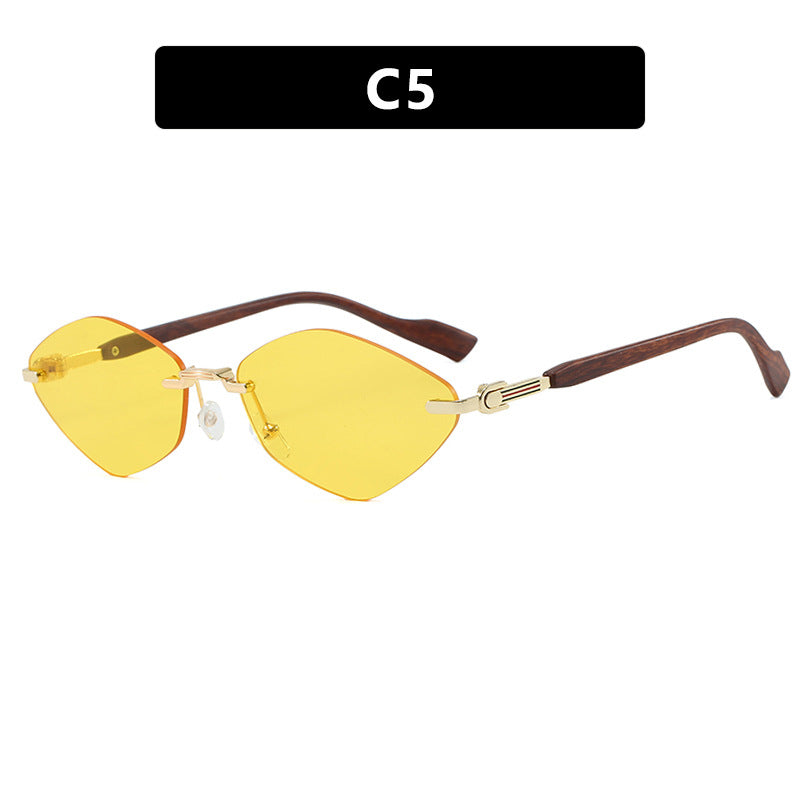 Damen geometrische Sonnenbrille mit luxuriösen Holzarmen und polarisierten Gläsern Brehn