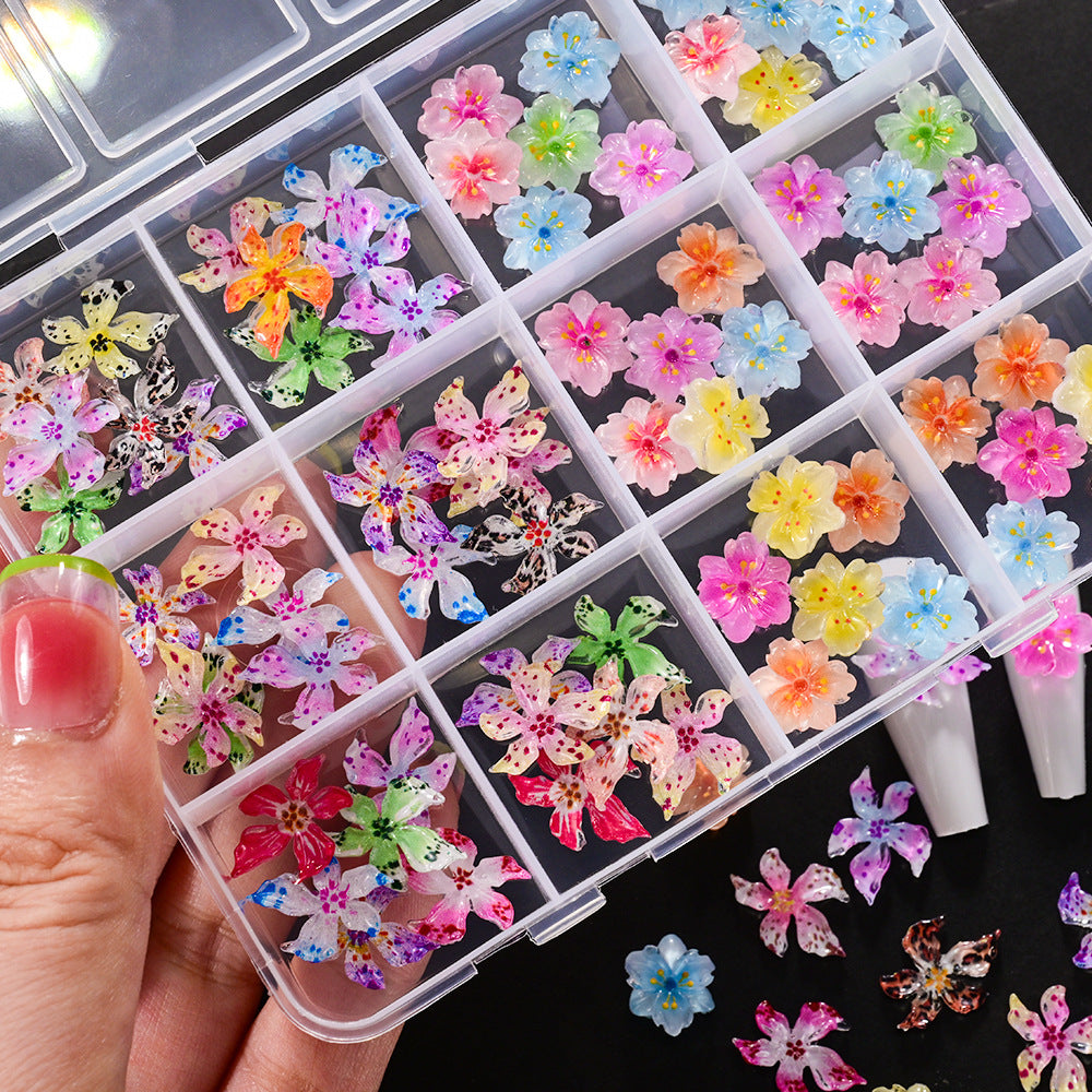 3D Floral Nail Art Charms Set