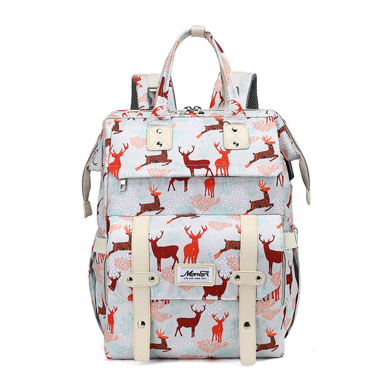 Stylische Tierdruck Windelrucksack Brehn