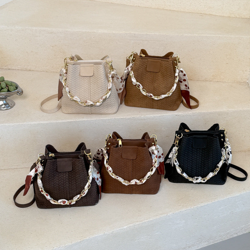 Gewebte Bucket-Stil Handtasche