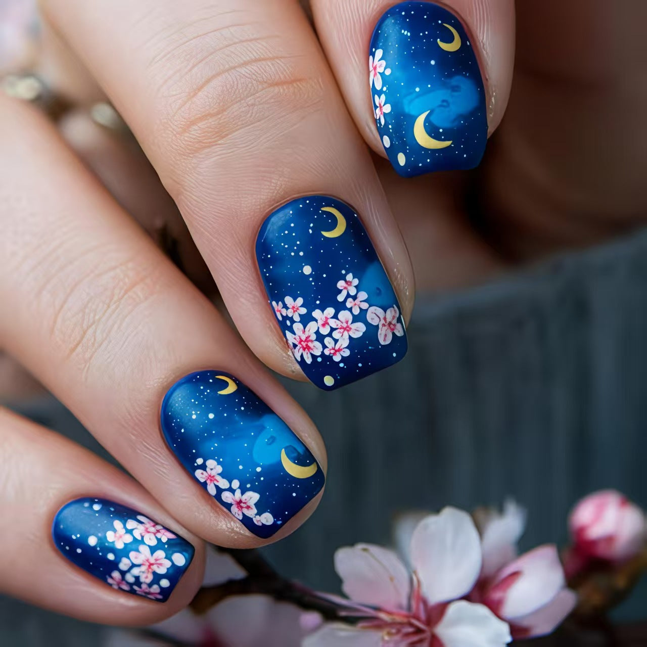 Kunstnagelset mit Floralen Motiven Brehn