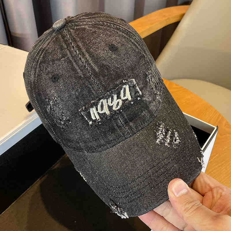 Damen Vintage Denim Cap Brehn