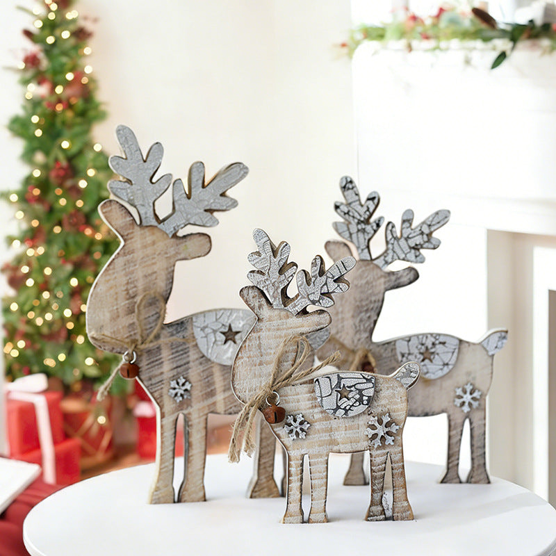 Holz-Rentier-Figurine