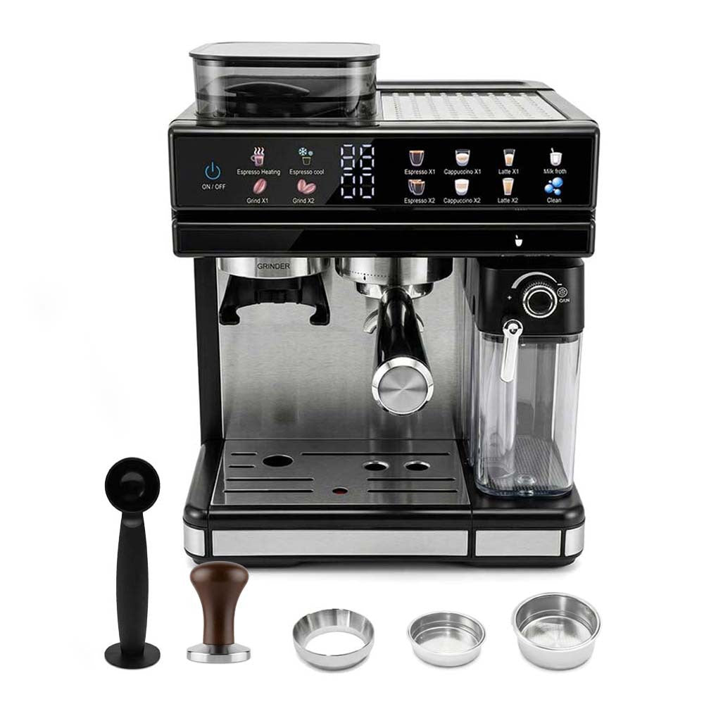 Espressomaschine mit Integriertem Mahlwerk und Präziser Temperaturregelung Brehn