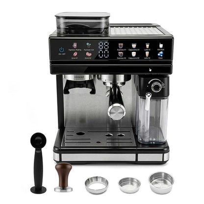 Espressomaschine mit Integriertem Mahlwerk und Präziser Temperaturregelung Brehn