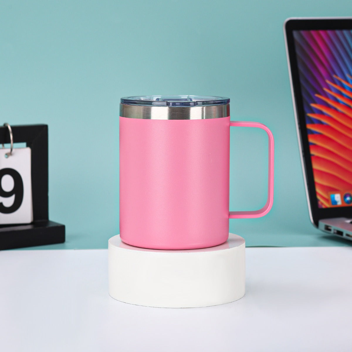 Damen isolierter Kaffee-Genussbecher mit ergonomischem Griff Brehn