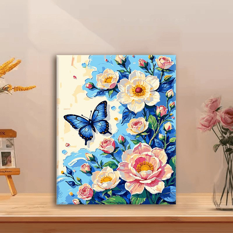 Floral Schmetterling Leinwanddruck Brehn