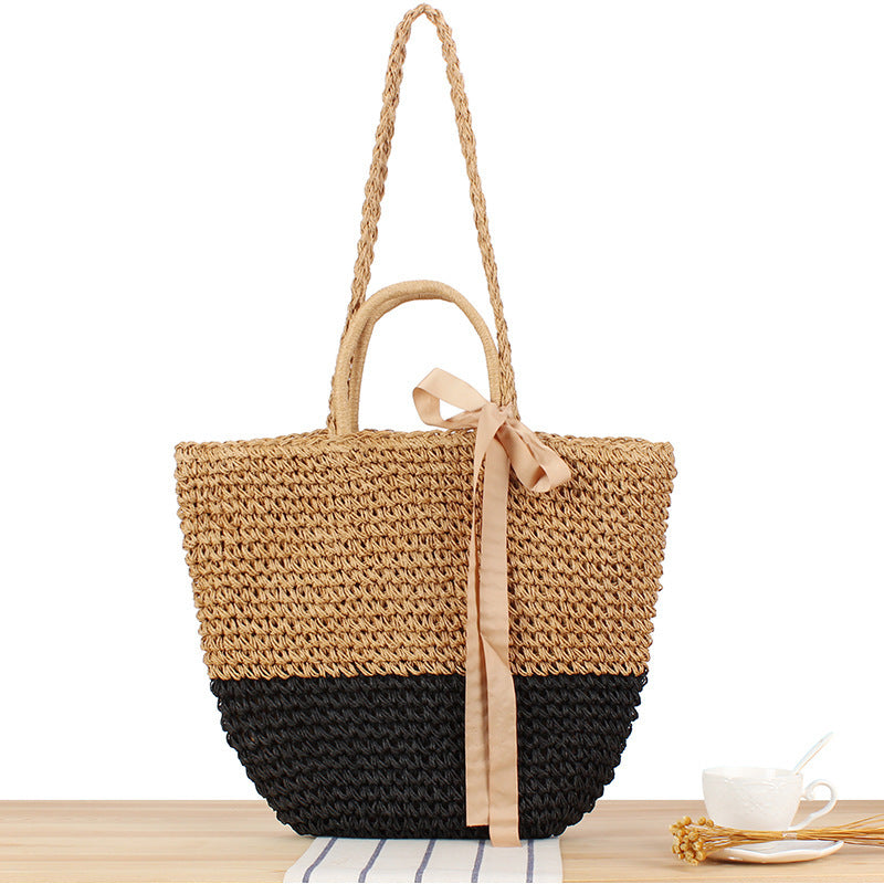 Elegante Stroh-Shoppingtasche Brehn